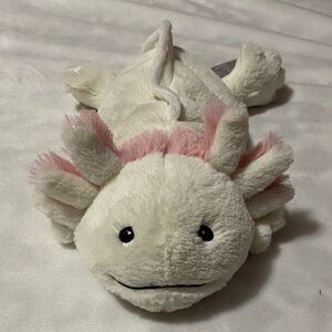 White Axolotl Warmie by WARMIES brand  , larger sized , soft plush , stuffed